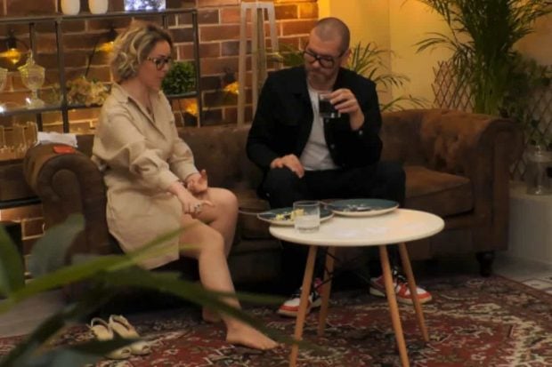 Sergio y Liubou, participantes de 'First Dates'. (Mediaset)