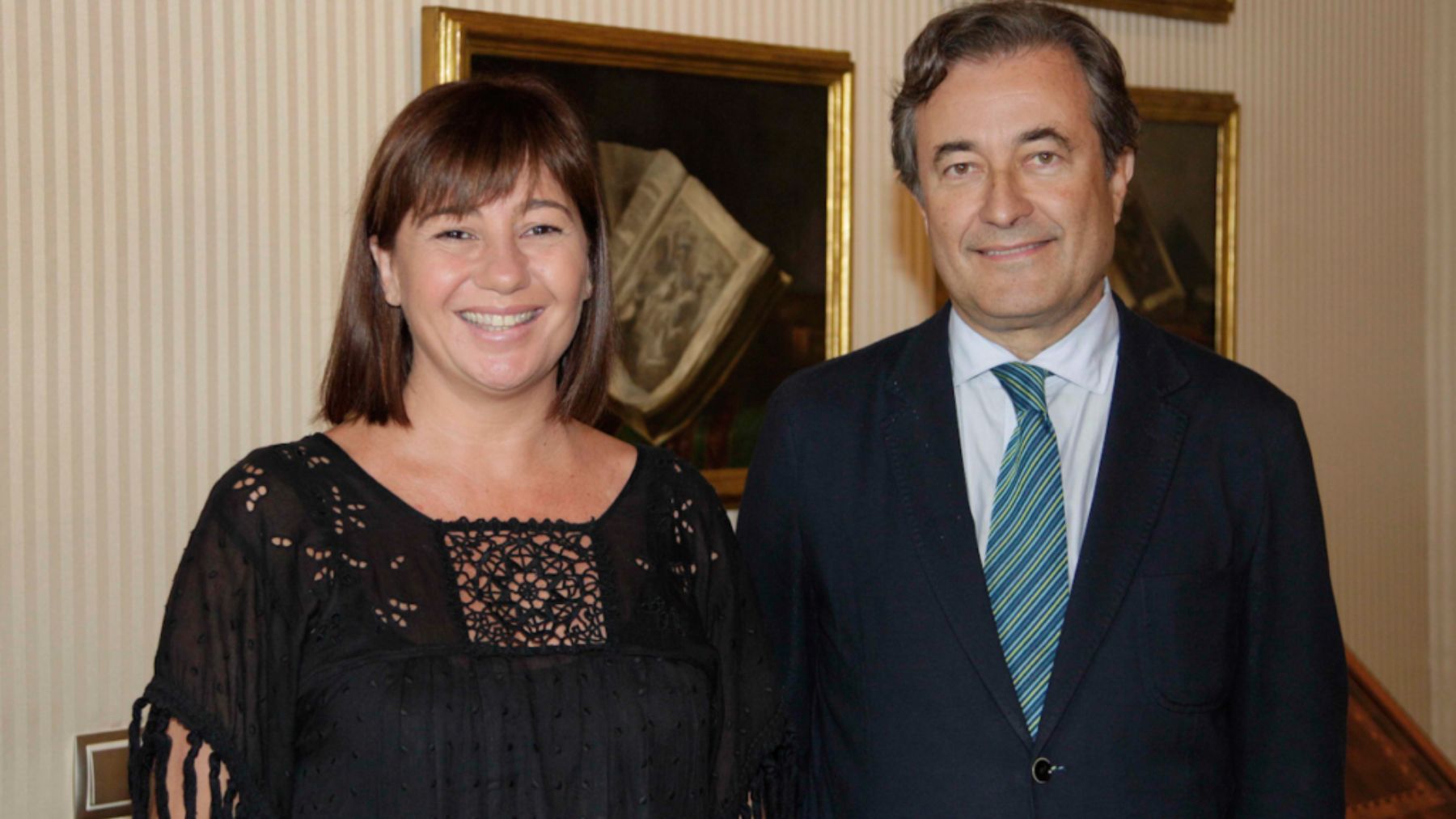 Francina Armengol junto a Gual de Torrella.