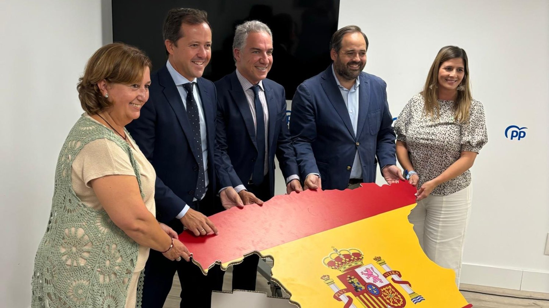 Carlos Velázquez, Elías Bendodo y Francisco Núñez en Toledo.