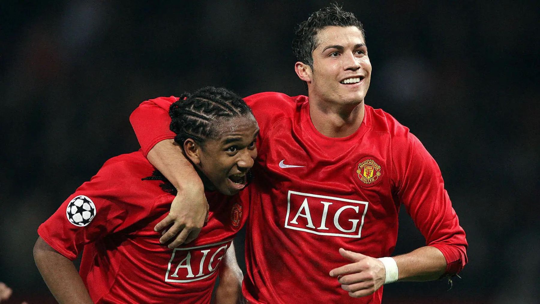 Anderson y Cristiano Ronaldo