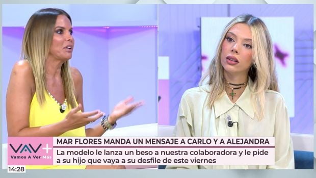 Marta López y Alejandra Rubio en Vamos a ver. (Mediaset)