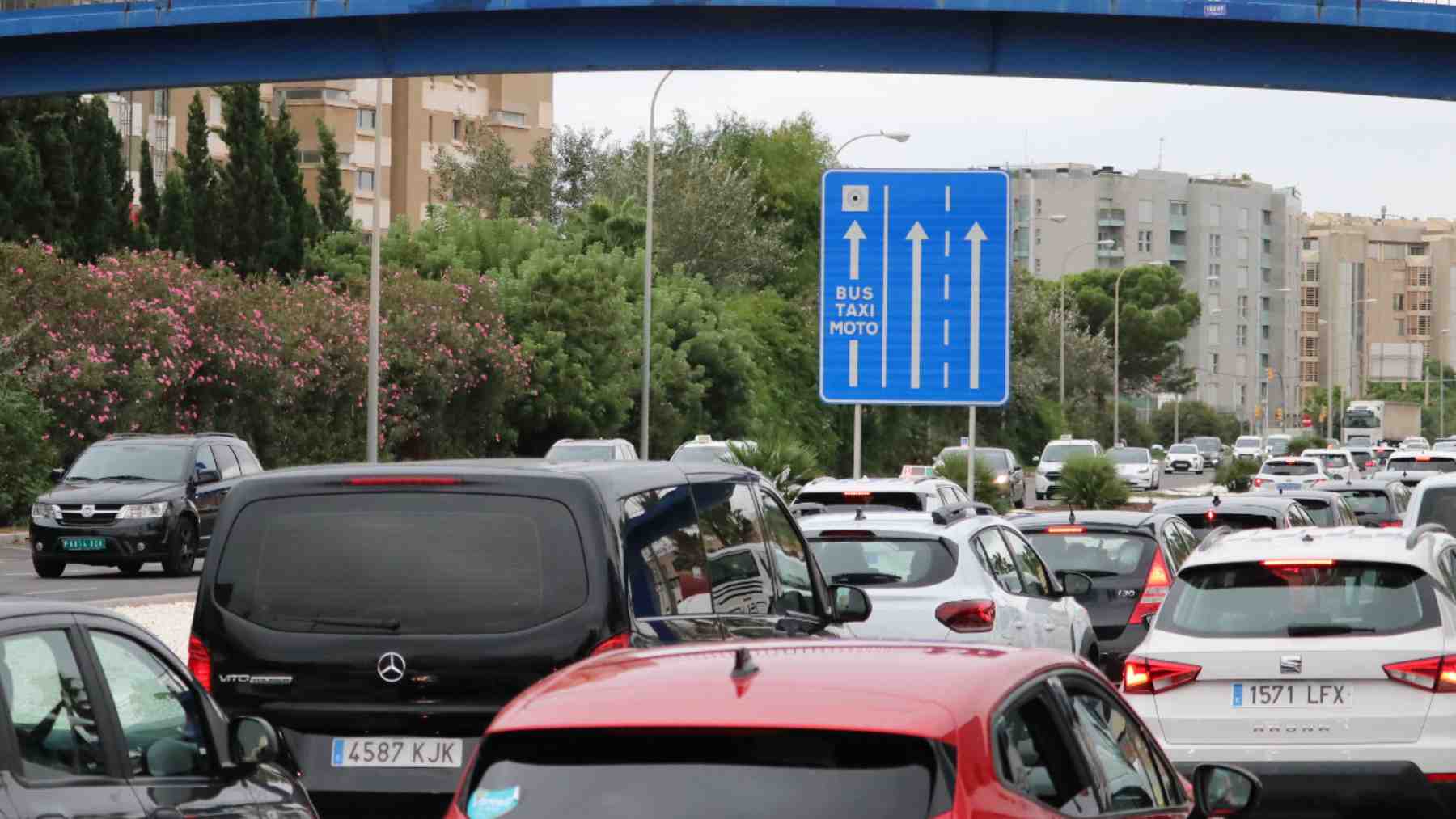 Imagen de la autovía de Levante de entrada a Palma.