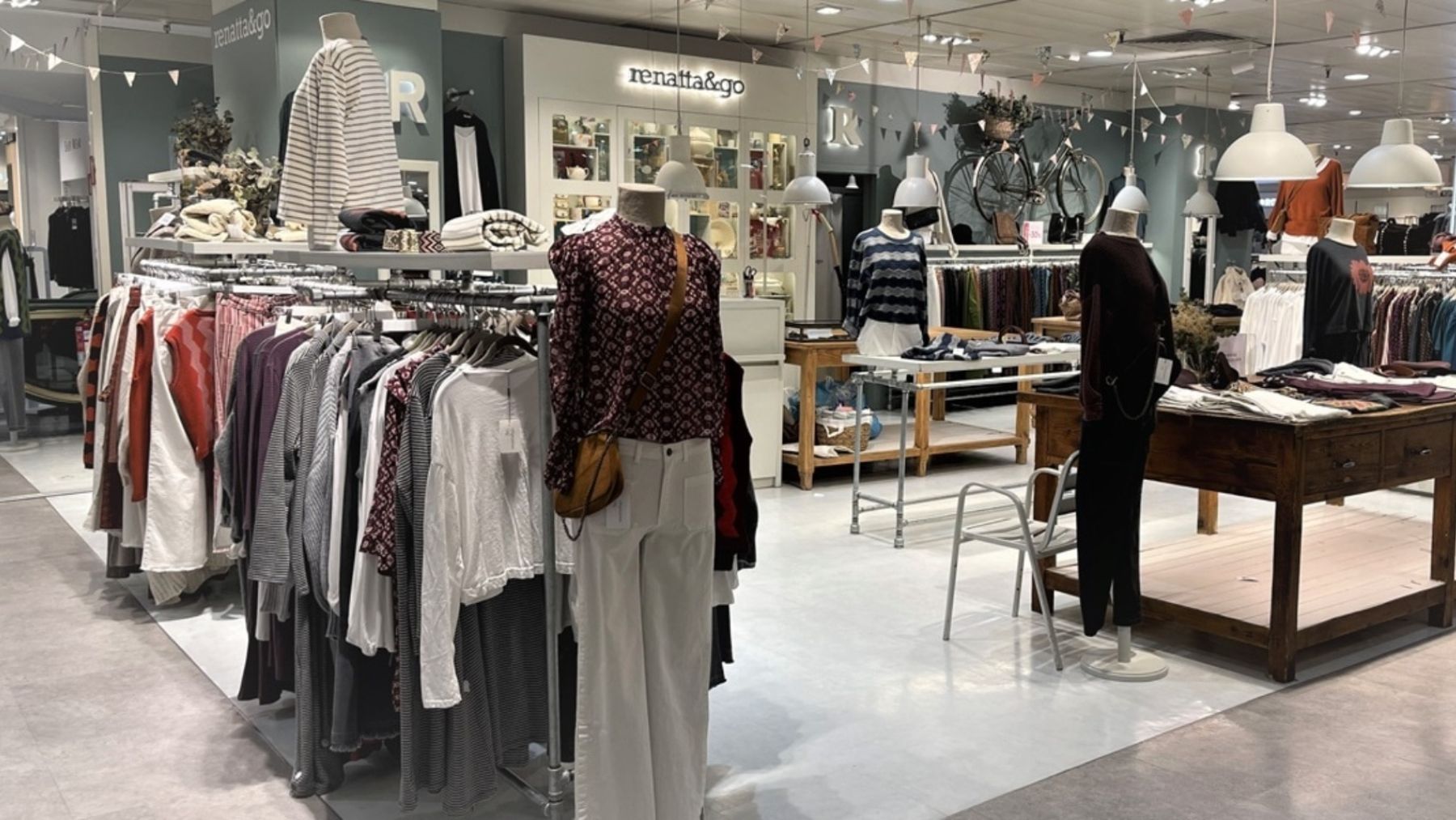 Interior sección moda de El Corte Inglés.