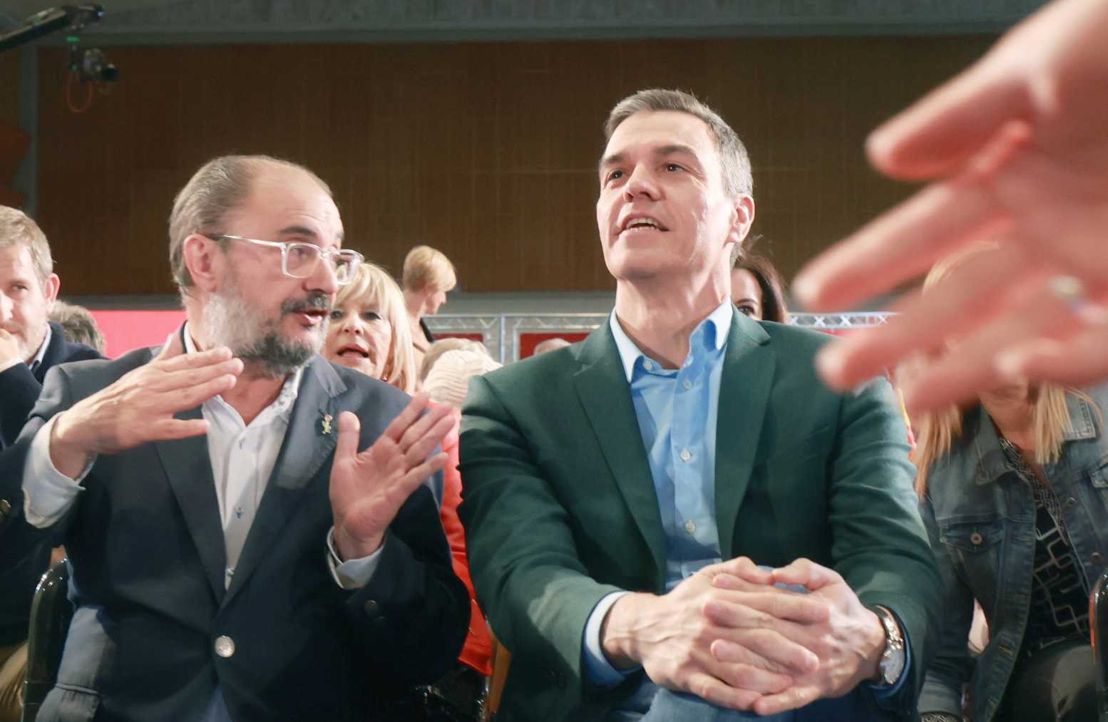 Javier Lambán y Pedro Sánchez. (Foto: EP)