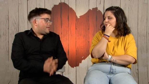 José Luis y Andrea en la decisión final de 'First Dates'. (Mediaset)