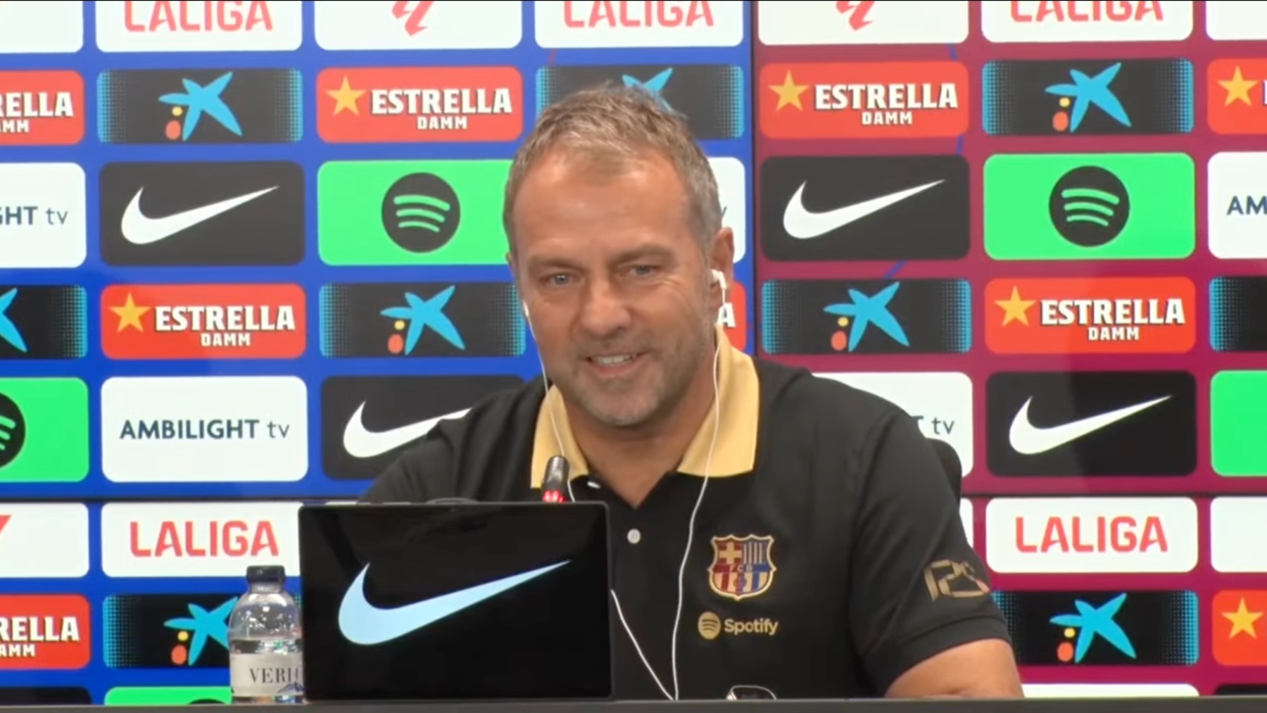 Hansi Flick en rueda de prensa previa al Girona-Barcelona.