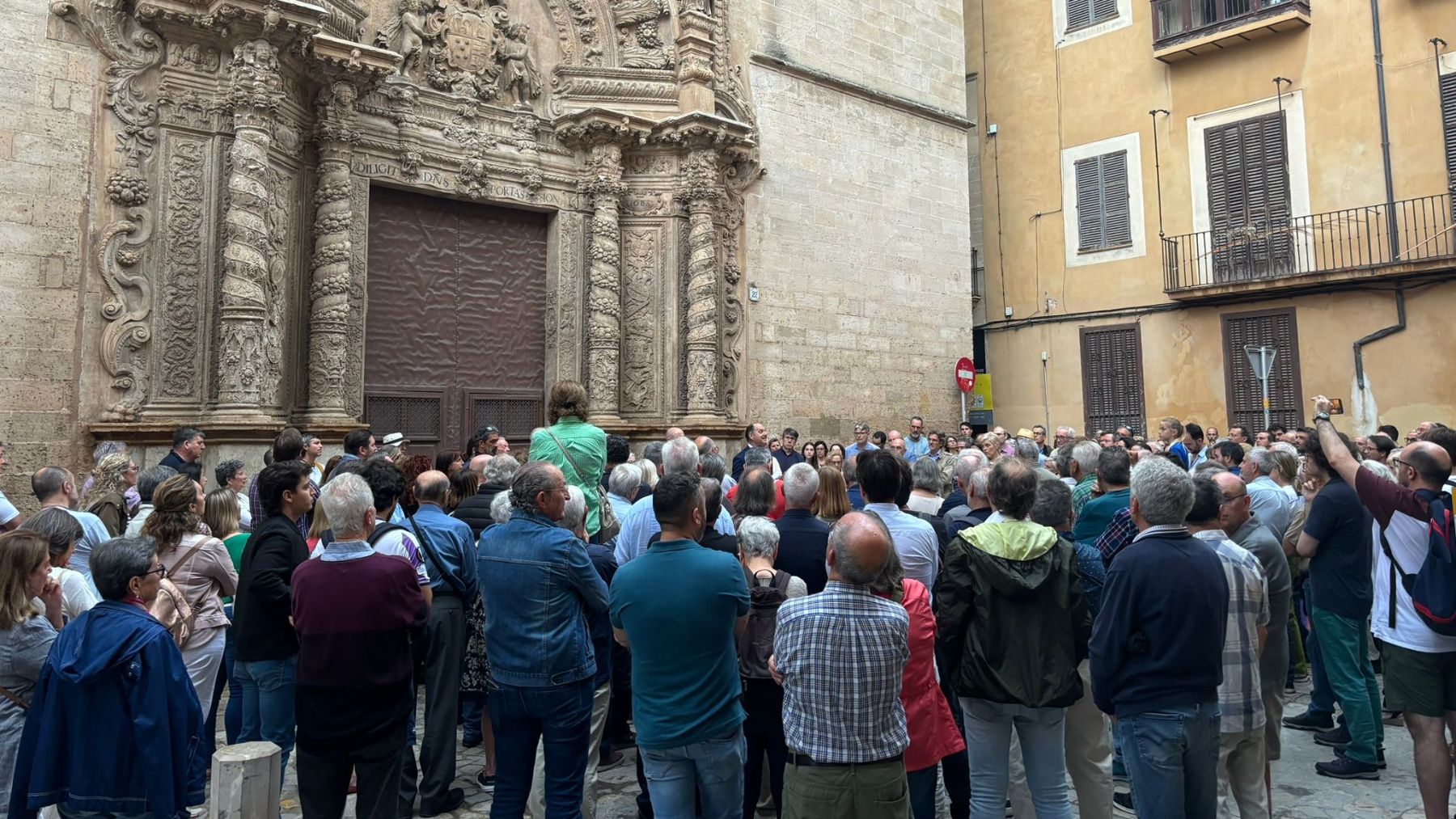 Concentración celebrada el pasado mes de junio junto a la iglesia de Montesión.