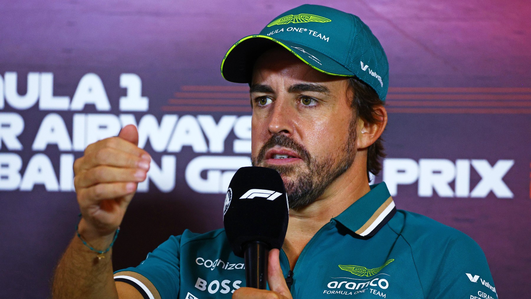 Fernando Alonso, durante la rueda de prensa previa al GP de Azerbaiyán. (Getty)