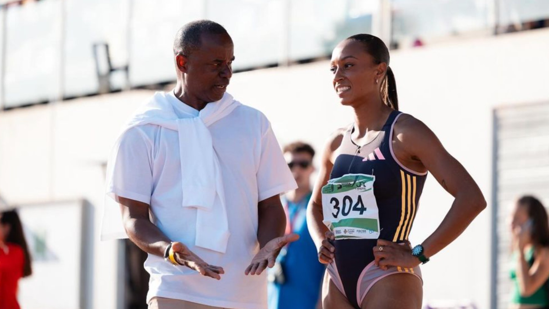 Iván Pedroso y Ana Peleteiro.