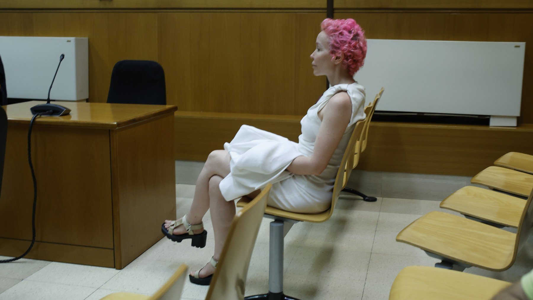 Angela Dobrowolski, la ex mujer de Mainat, durante el juicio.