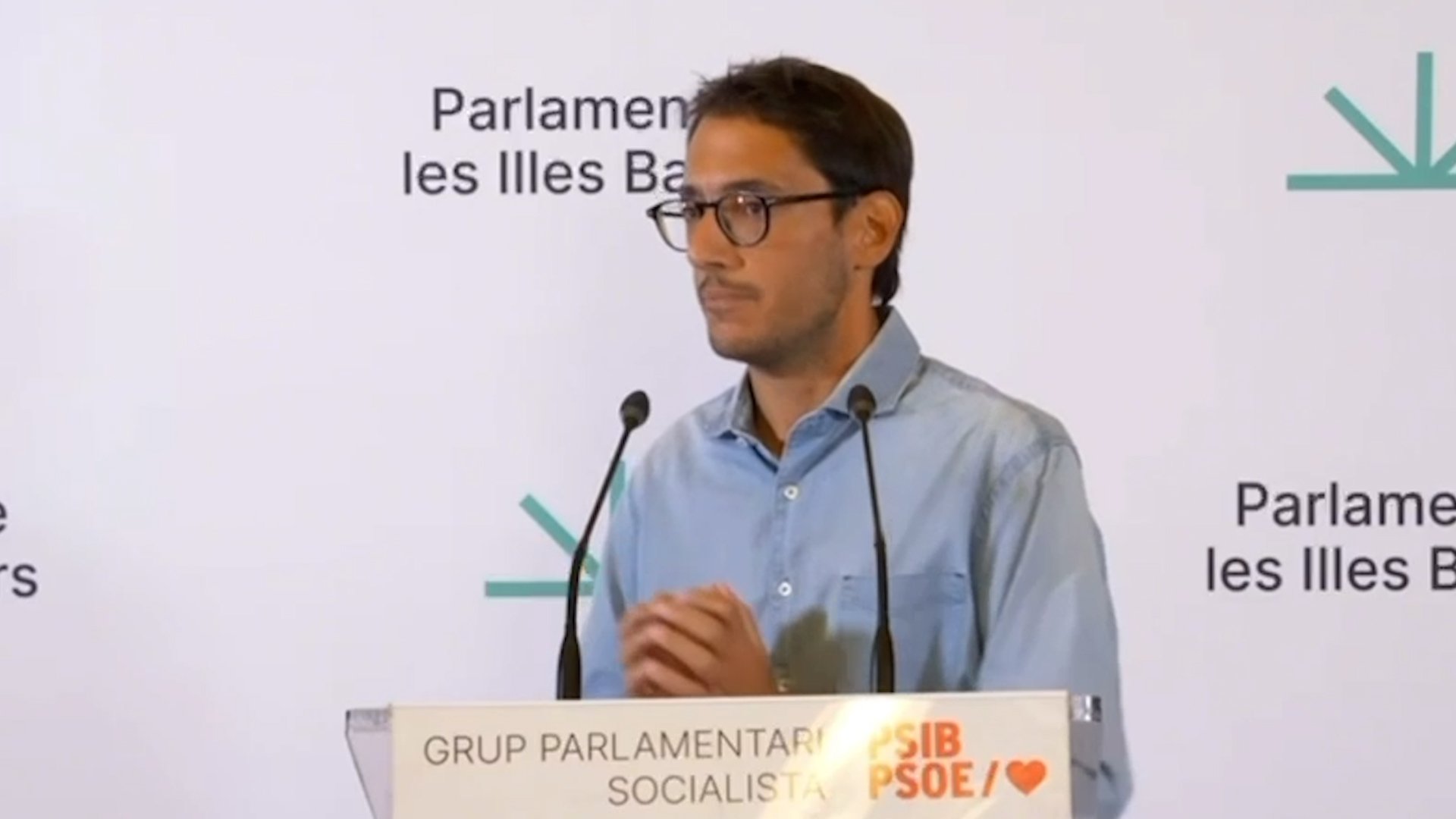 Iago Negueruela, portavoz del PSOE en el Parlament balear.