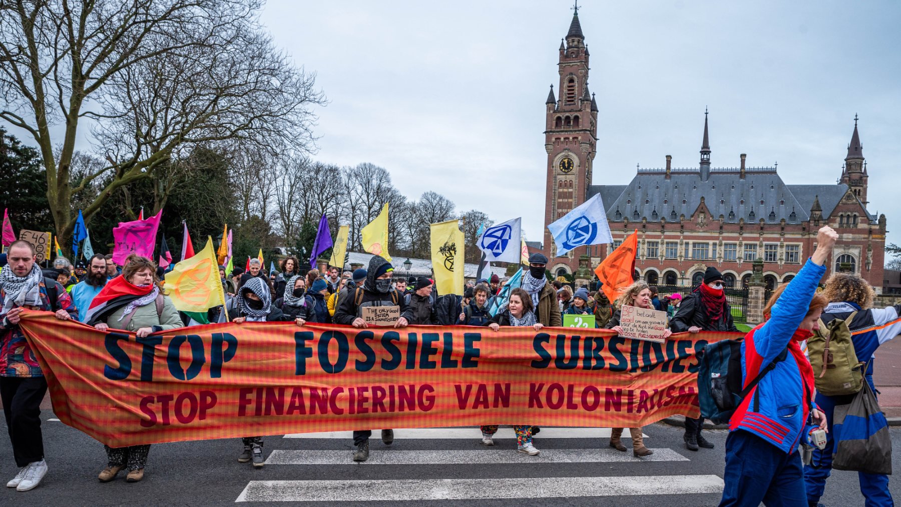 Activistas climáticos en La Haya el pasado mes de febrero (Foto: Europa Press)