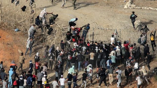 Salto masivo a la valla de Ceuta del 15 de septiembre. (Foto: AFP)