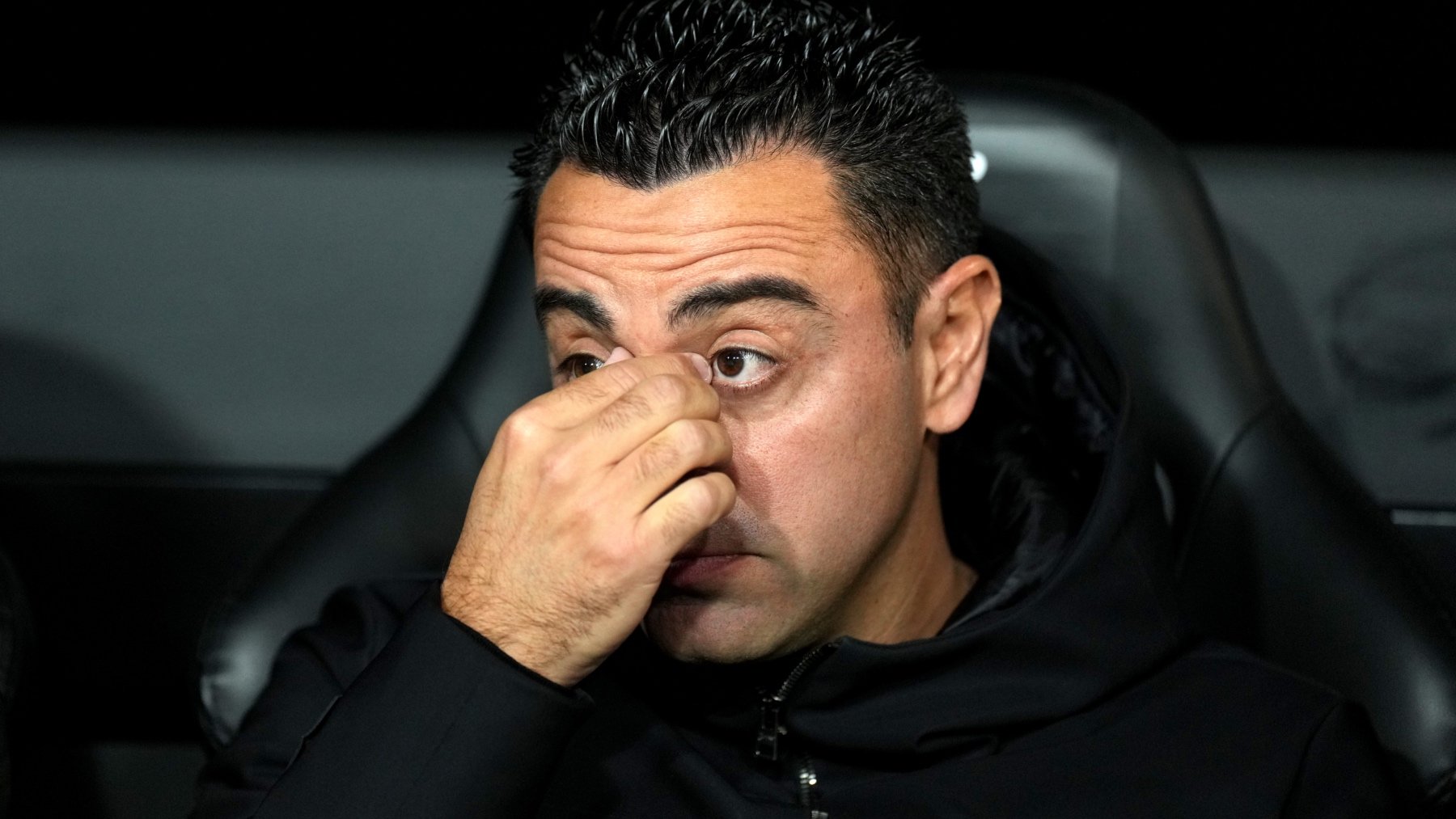 Xavi Hernández, durante un partido con el Barcelona. (Getty)