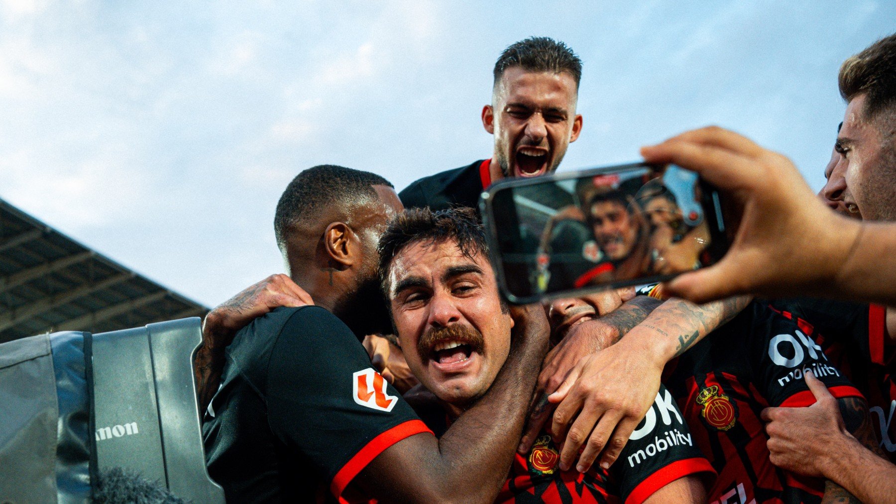 Abdón, celebrando el 1-0.