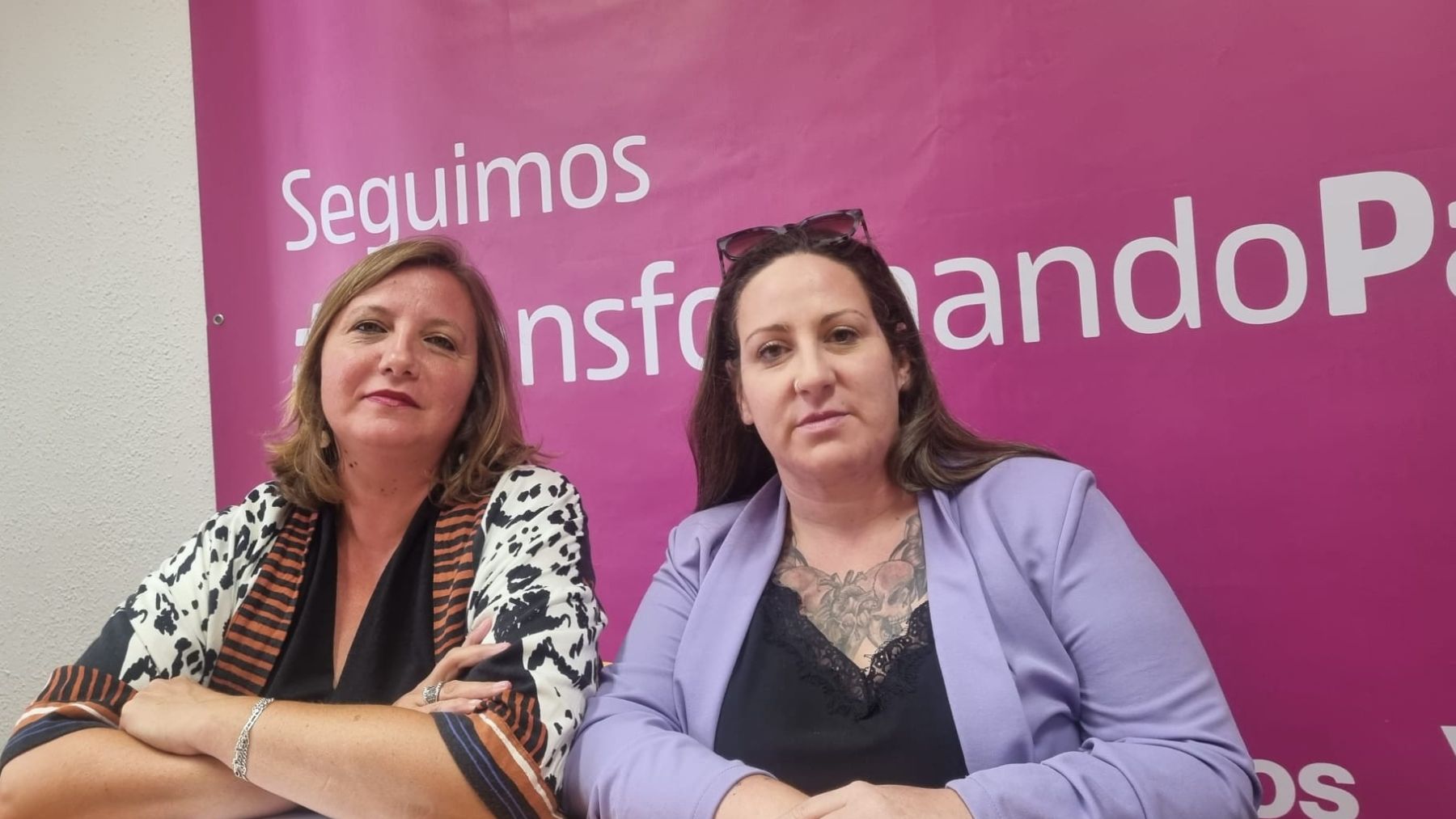 Vanessa Calle y Carla Escudero, ex concejalas de Podemos.