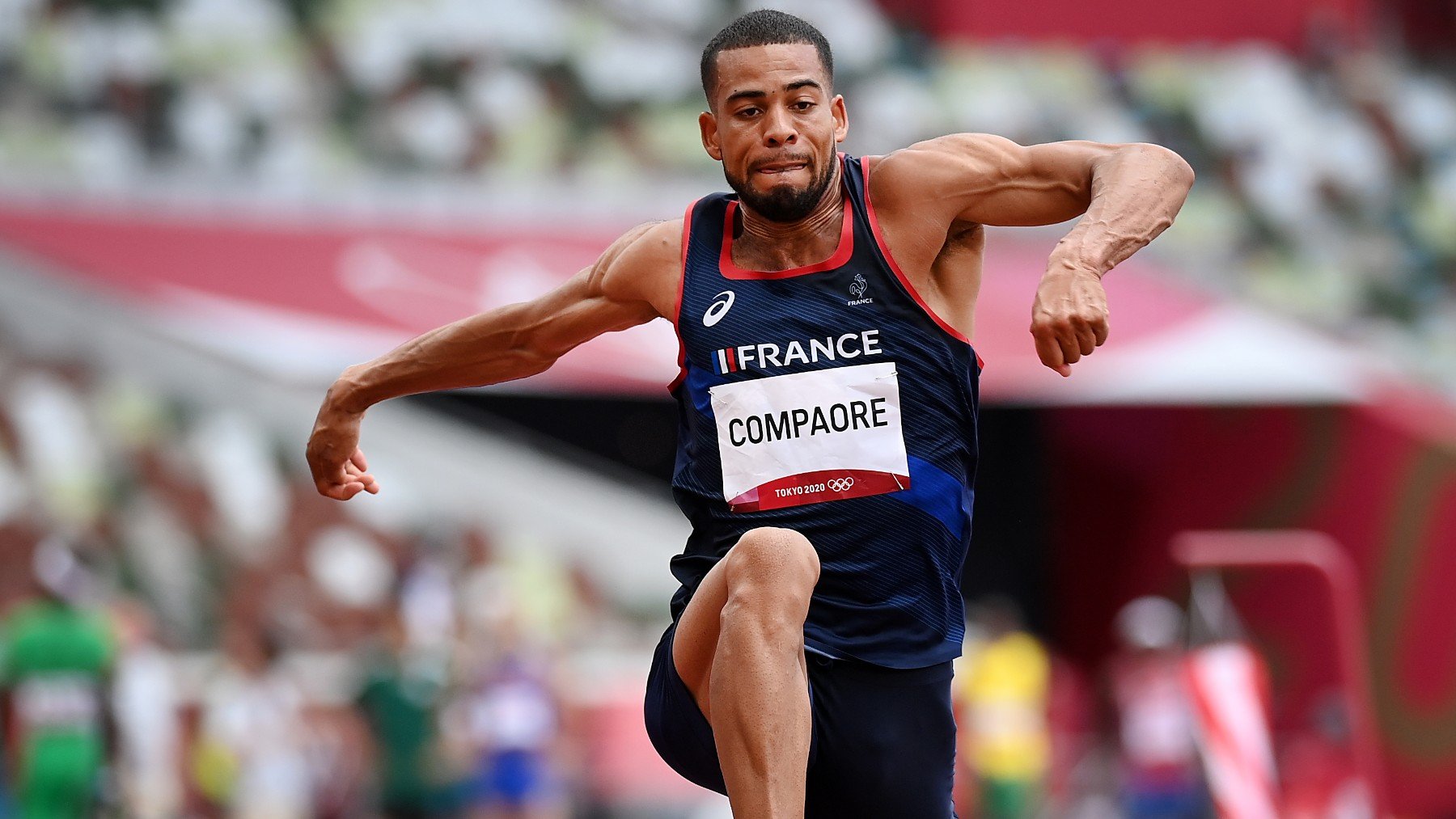 Benjamin Compaoré, durante los Juegos Olímpicos de Tokio 2020. (Getty)