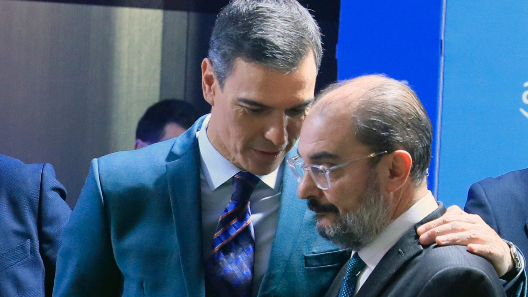 Pedro Sánchez y Javier Lambán.