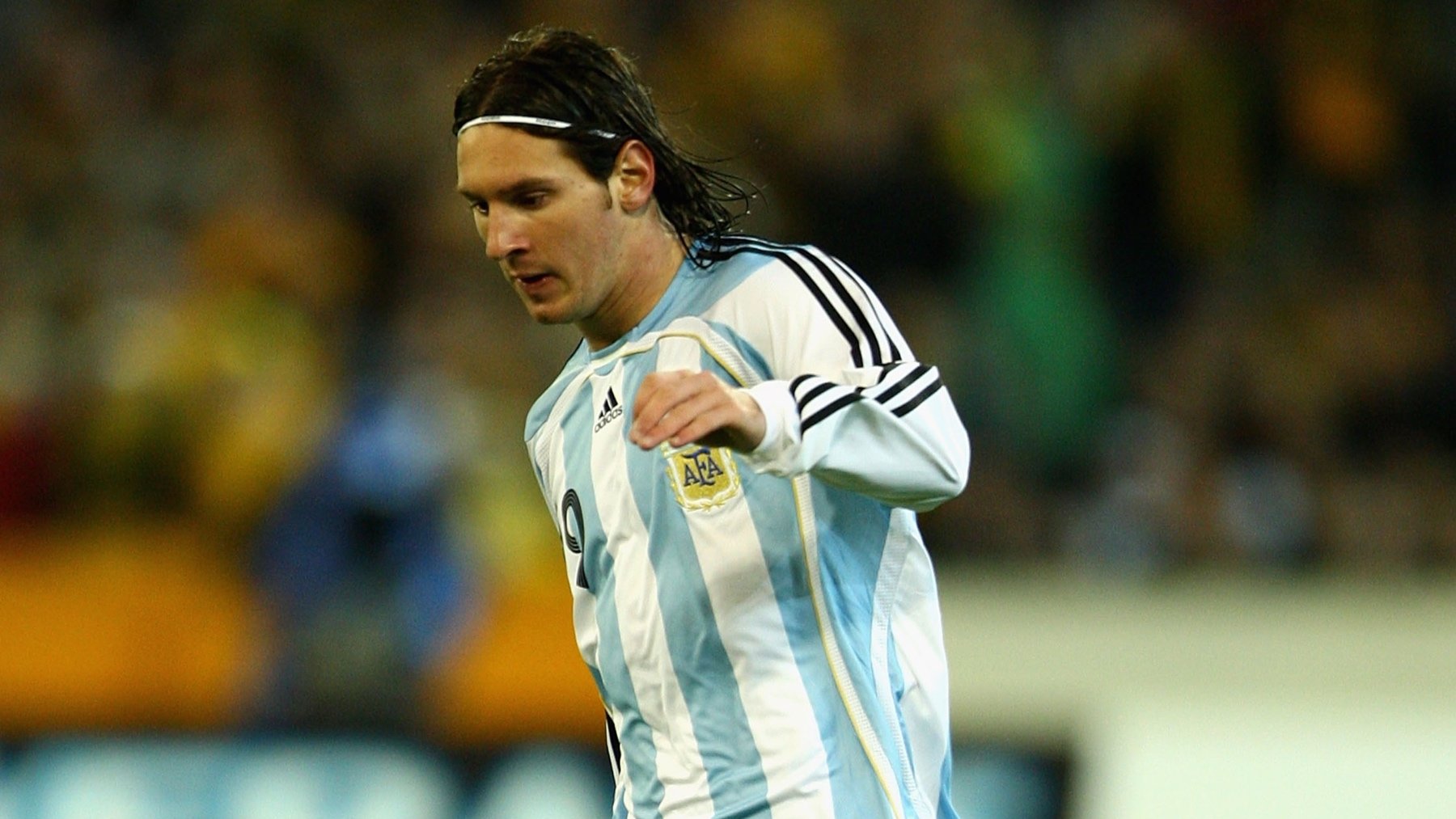 Leo Messi, con Argentina, en 2007. (Getty)