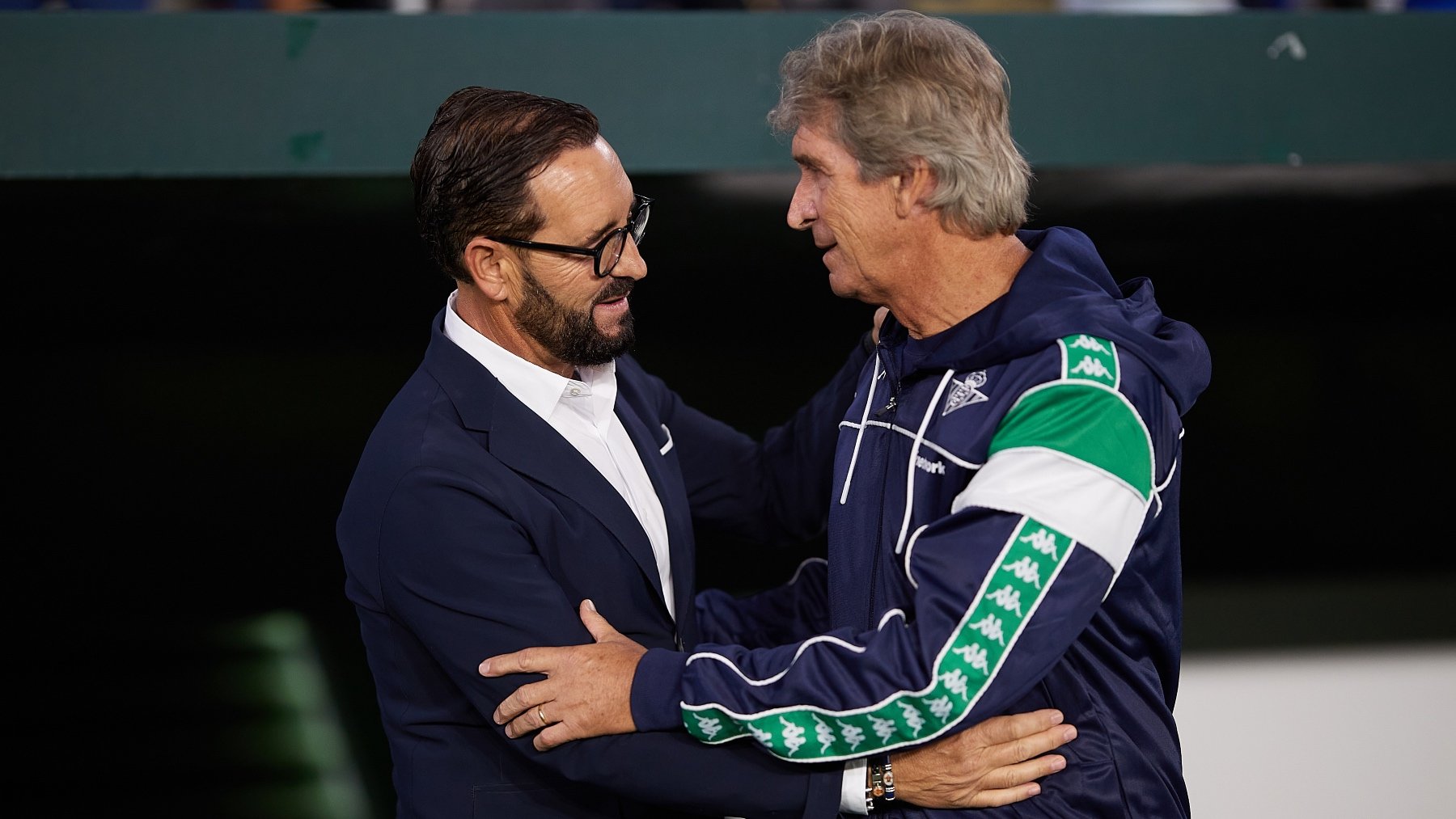 José Bordalas saluda a Manuel Pellegrini. (Getty)