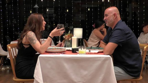 Rosa y Ricardo durante su cita en First Dates. (Mediaset)