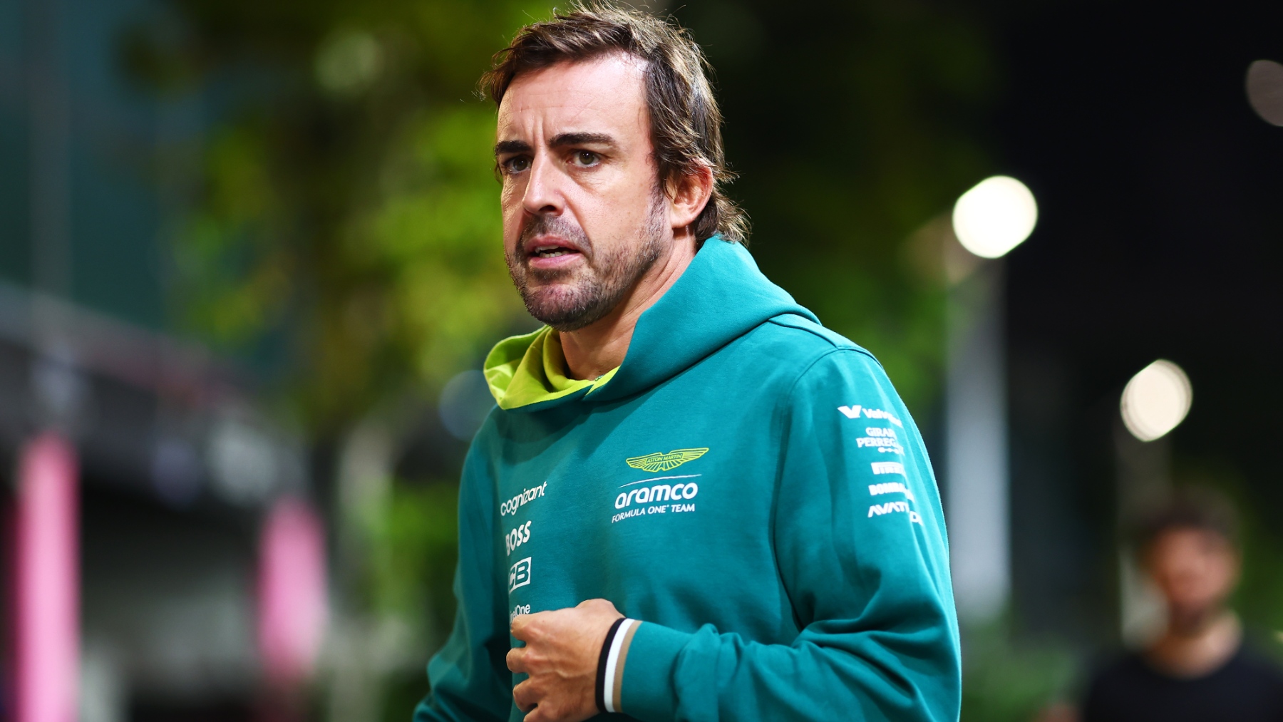 Fernando Alonso en el circuito de Marina Bay. (Getty)