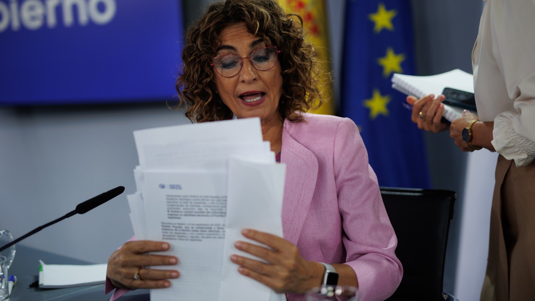 María Jesús Montero, en rueda de prensa. (EP)