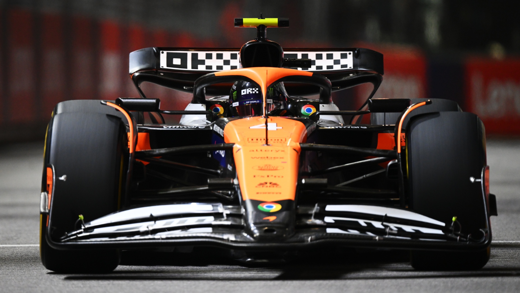 Lando Norris en el circuito de Marina Bay. (Getty)