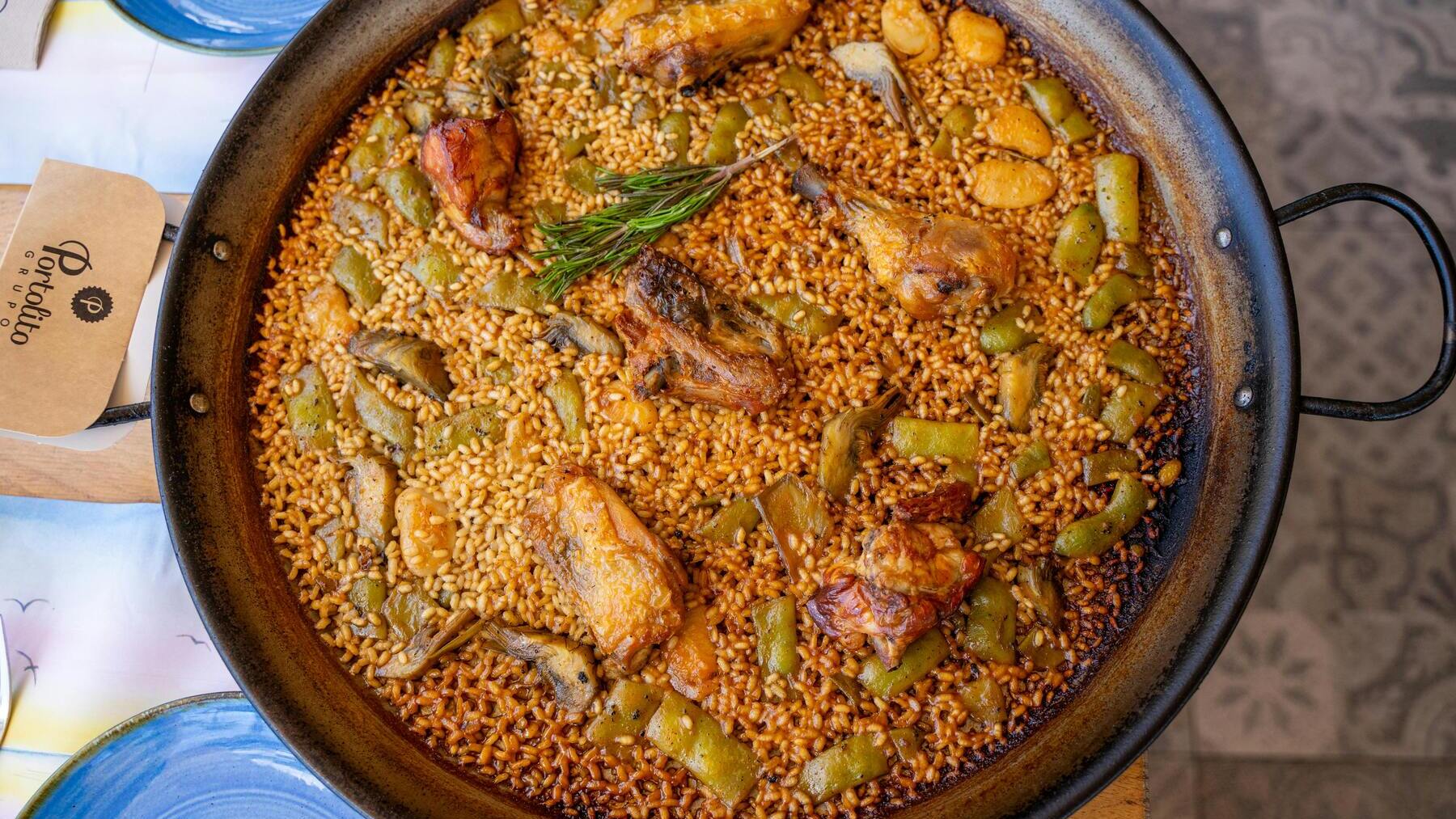 Paella valenciana.