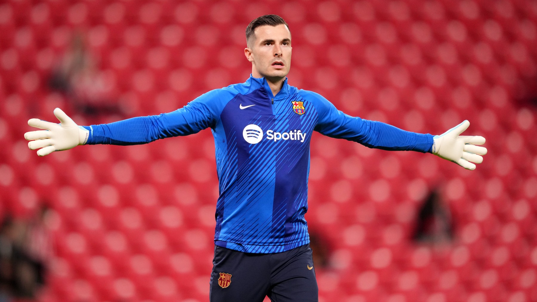 Iñaki Peña, antes de un partido con el Barcelona. (Getty)