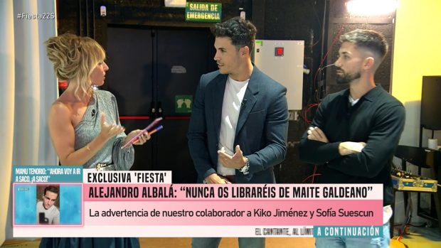 Kiko Jiménez avisa en televisión que Maite Galdeano tiene una orden de alejamiento (Mediaset).