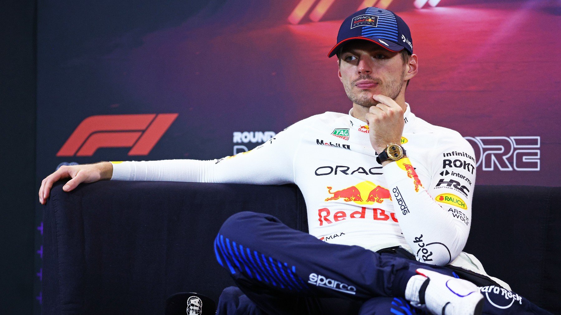 Max Verstappen, durante la rueda de prensa en Singapur. (Getty)