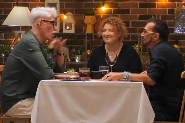 José Luis y José durante su cita en First Dates. (Mediaset)