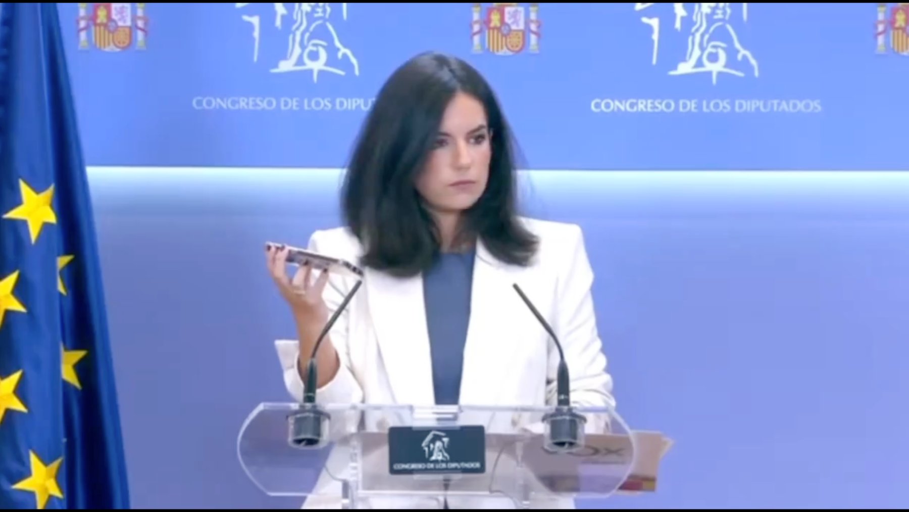 La portavoz de Vox en el Congreso, Pepa Millán.