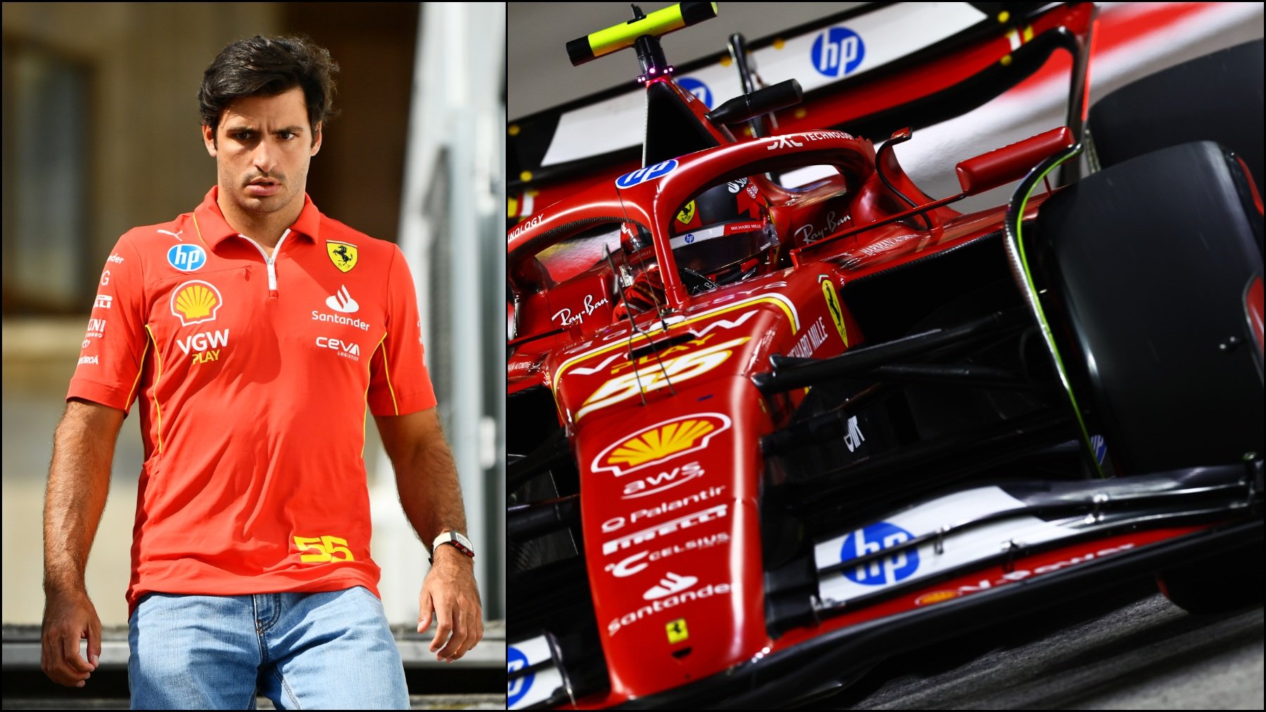 Carlos Sainz, piloto de Ferrari. (Getty)