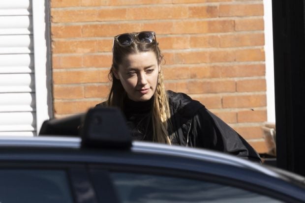 La actriz Amber Heard en Madrid muy sonriente