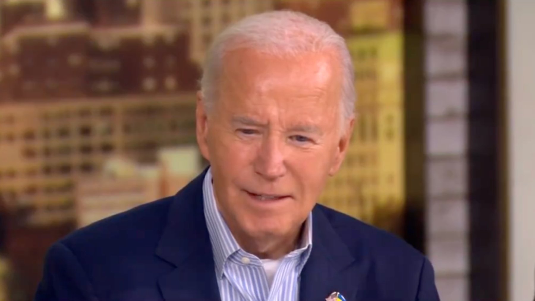 Joe Biden en el espacio de la cadena Abc ‘The View’