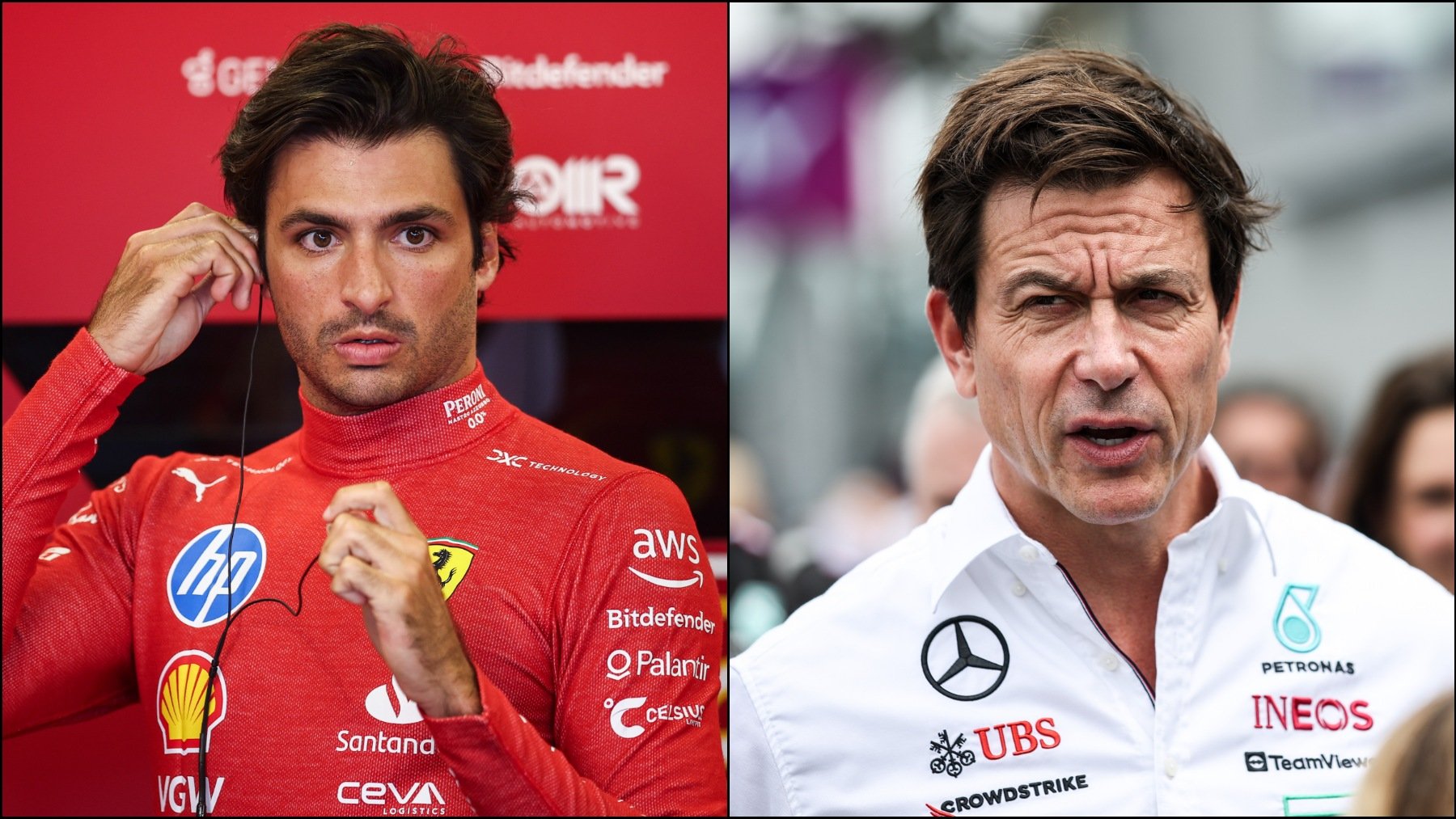 Carlos Sainz y Toto Wolff. (Europa Press)