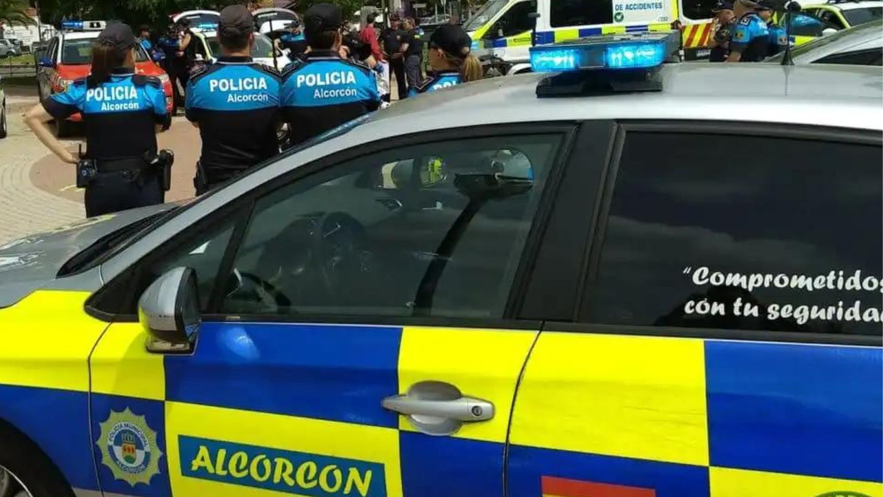 Policía en el municipio madrileño de Alcorcón.