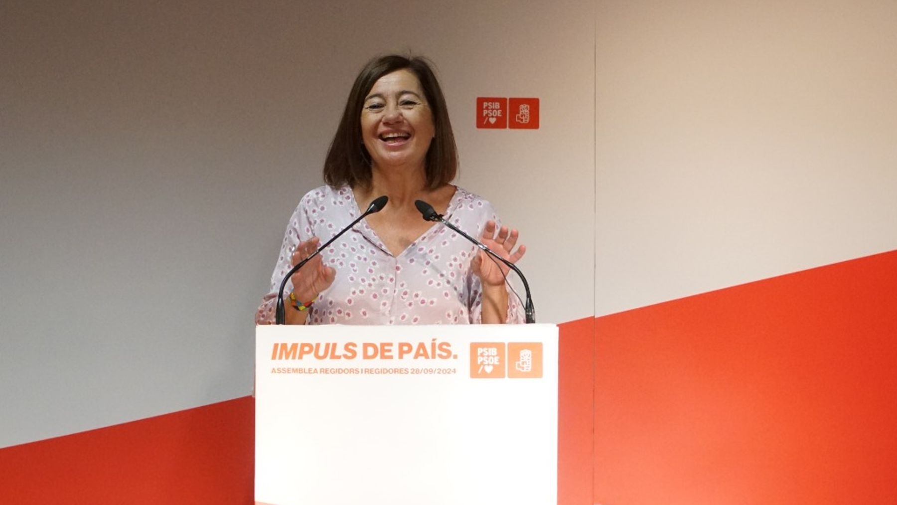 La secretaria general del PSIB-PSOE y presidenta del Congreso, Francina Armengol, en el acto celebrado en Inca.