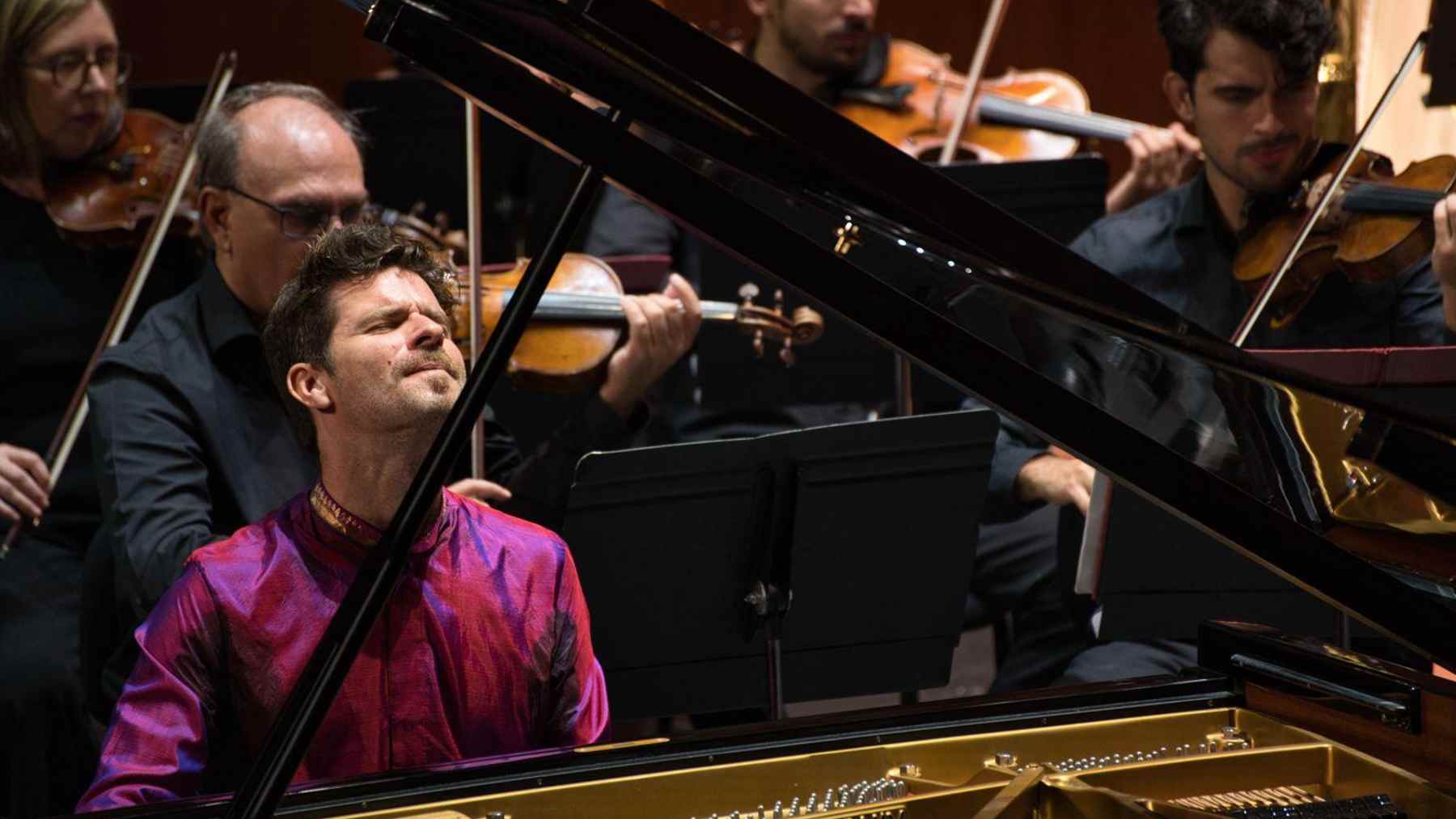 El menorquín Marco Mezquida, en el Teatre Principal de Palma.