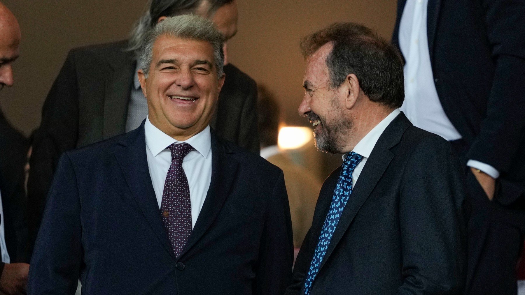 Joan Laporta, en una imagen reciente con Ángel Torres. (EFE)