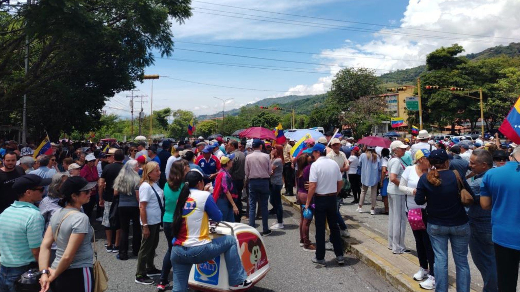 Venezolanos en la ciudad de Mérida en Venezuela.