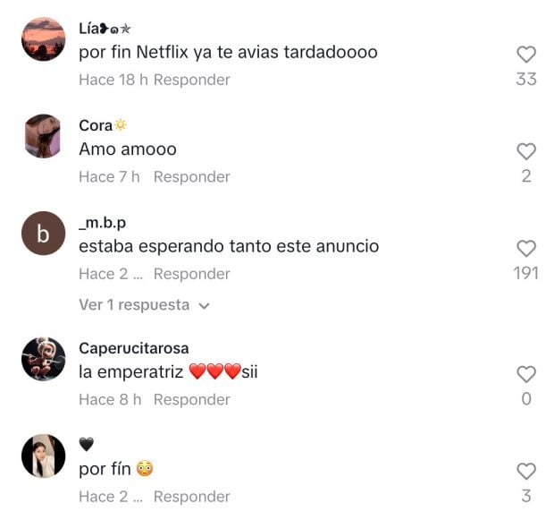 Los fans reaccionan al regreso de 'La emperatriz', serie de Netflix.