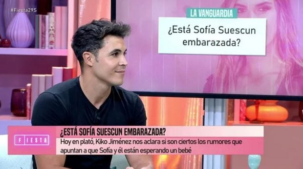 Kiko Jiménez aclara en Fiesta si va a ser padre con Sofía Suescun. (Mediaset)