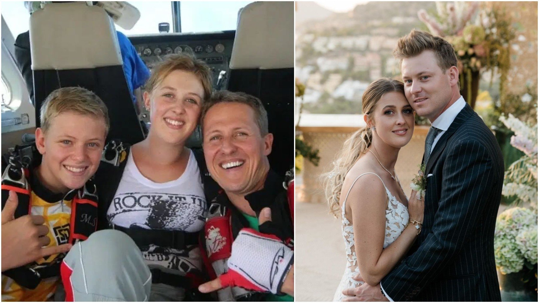 Schumacher y sus hijos.