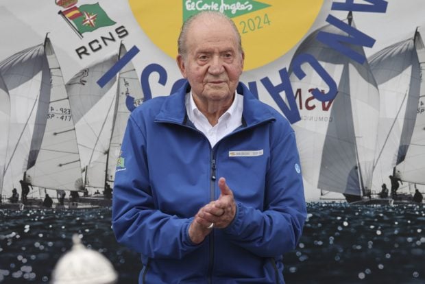 Juan Carlos I en una entrega de premios en Sanxenxo