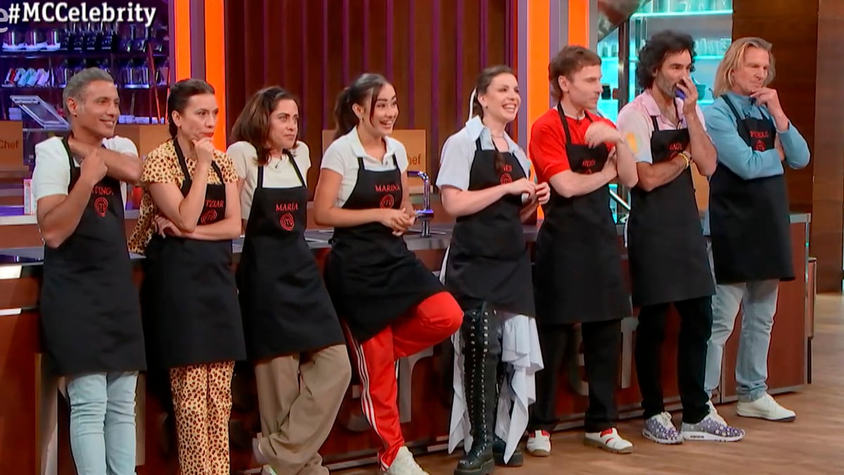 Los aspirantes de MasterChef Celebrity 9 que se enfrentaban a la prueba de eliminación. (RTVE)