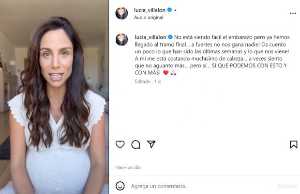 Lucía Villalón se sincera con sus seguidores. (Instagram)