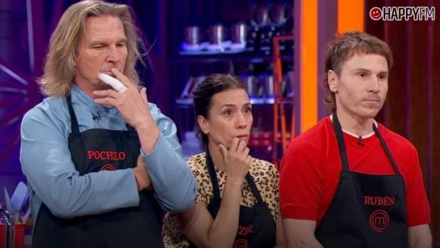 Pocholo, Itziar Miranda y Rubén Ochandiano en MasterChef Celebrity 9. (RTVE)